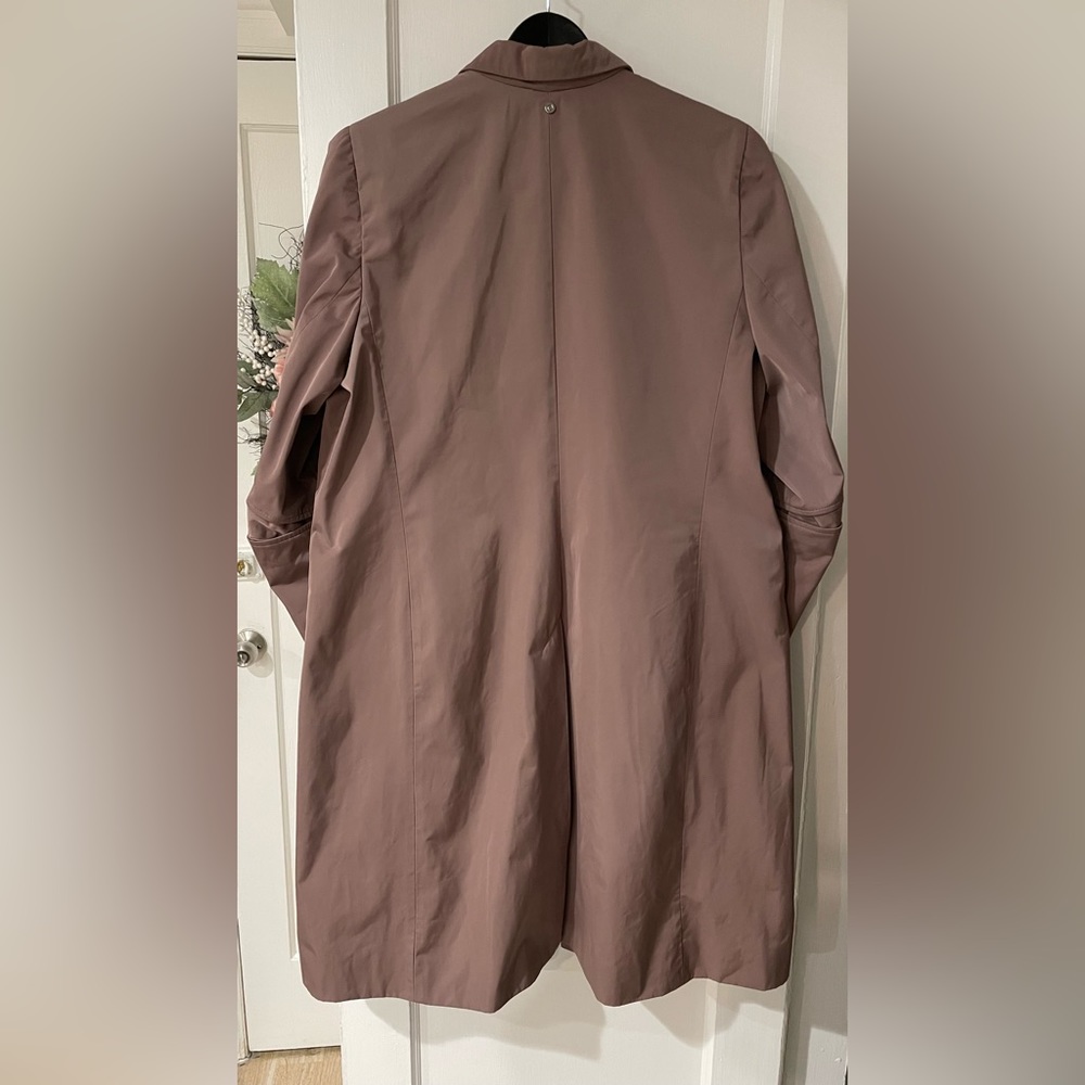 NWT Sosken Studios Trench Raincoat Lightweight Mastic Women’s L - Picture 2 of 8